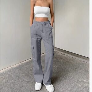 Gray Women's Cargo Pants